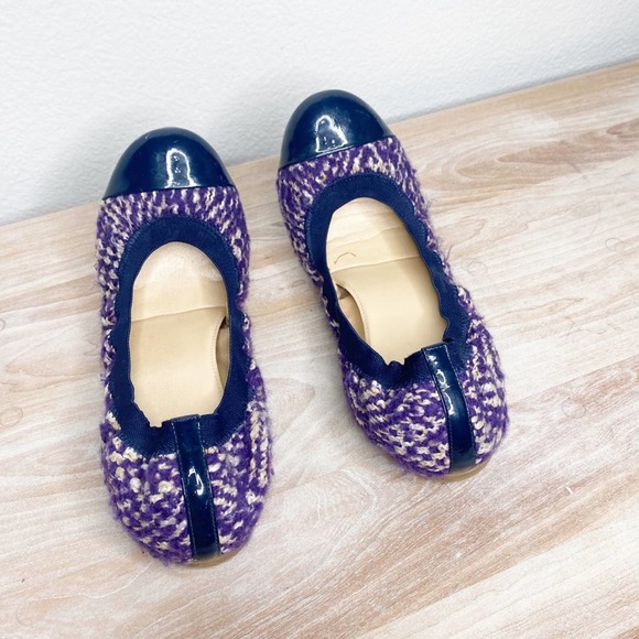J. Crew Purple Tweed Ballet Flats size 10 - Picture 6 of 7